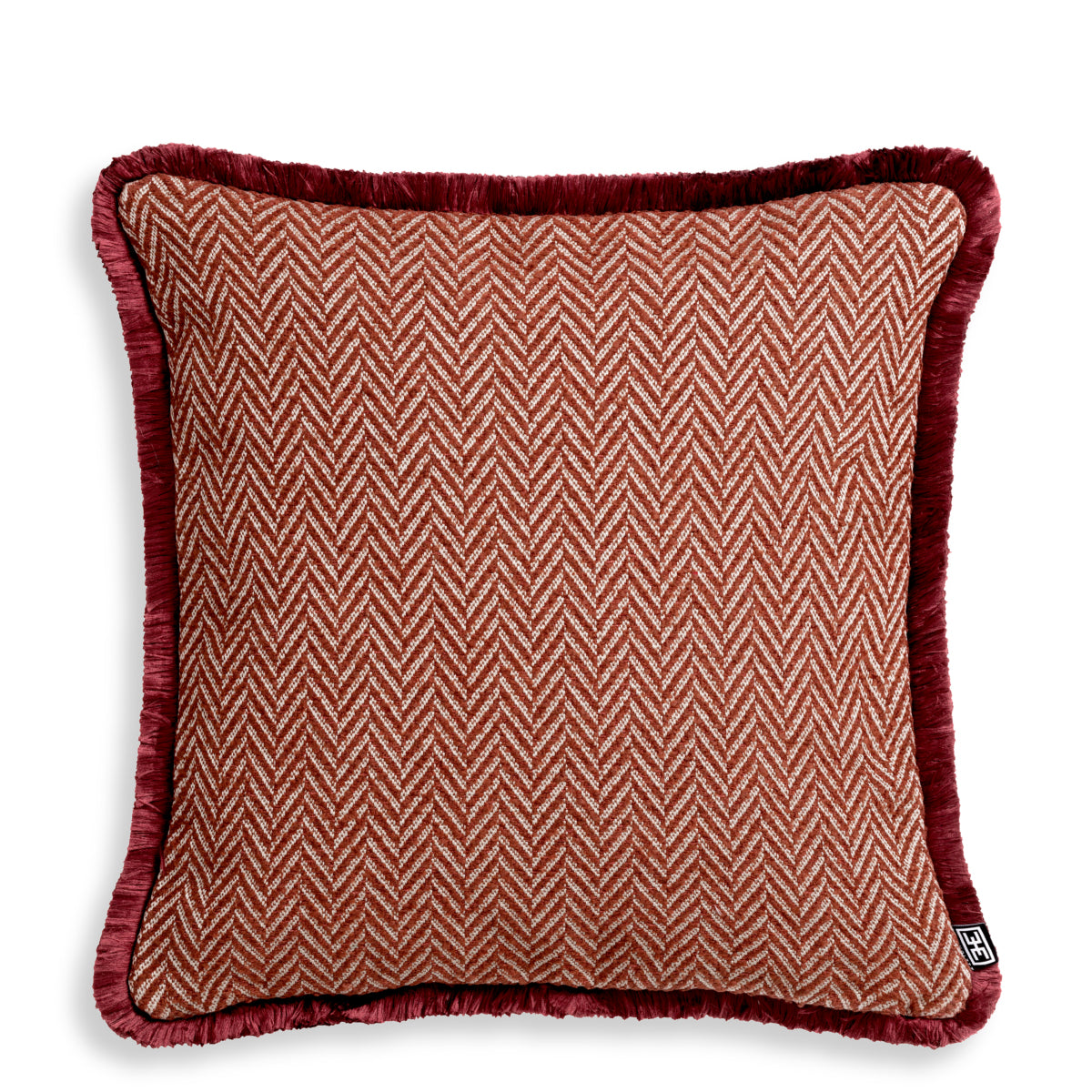 Herringbone Pattern Fringed Cushion S Kauai | Eichholtzmh.com
