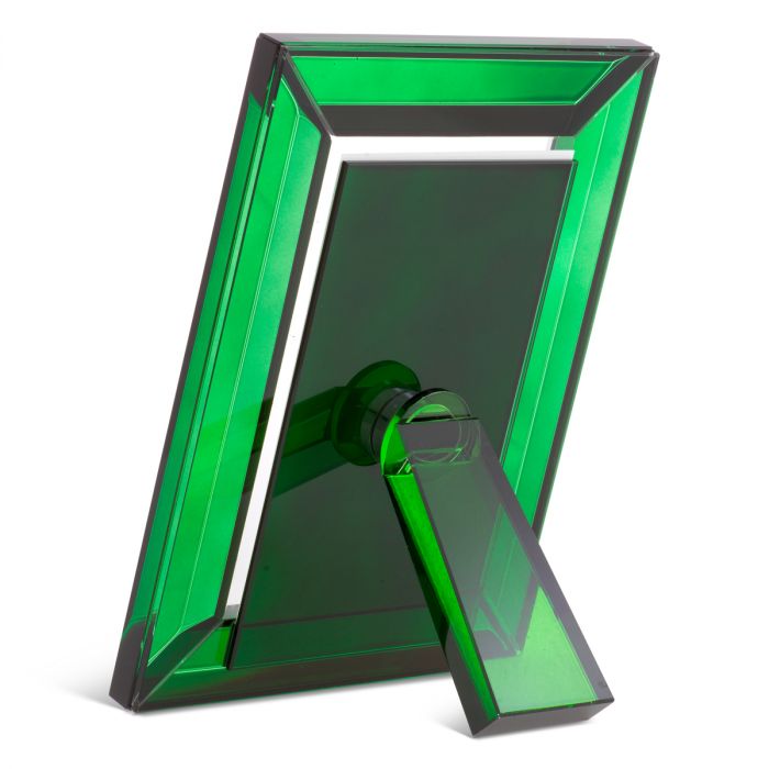 Picture Frame Theory S green crystal glass set of 2