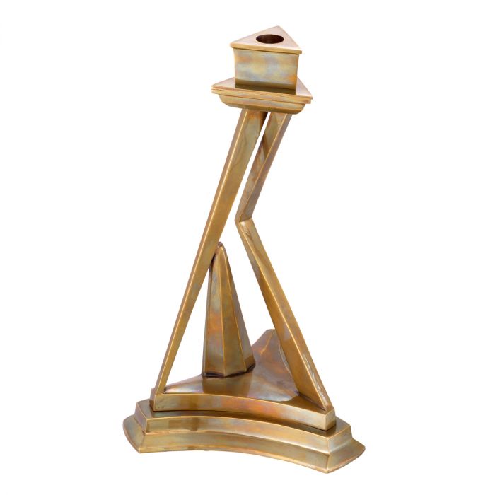 Candle Holder Fiesole vintage brass finish