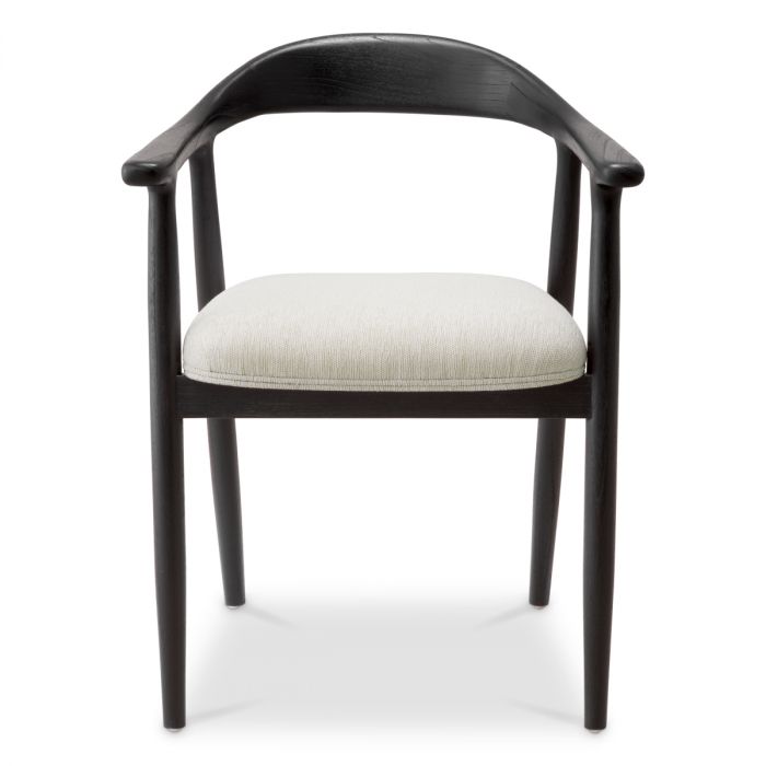 Dining Chair Beale classic black finish sentier cream