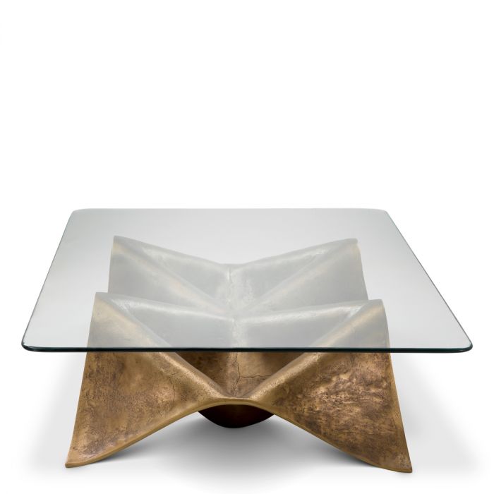 Coffee Table Angelico vintage brass finish