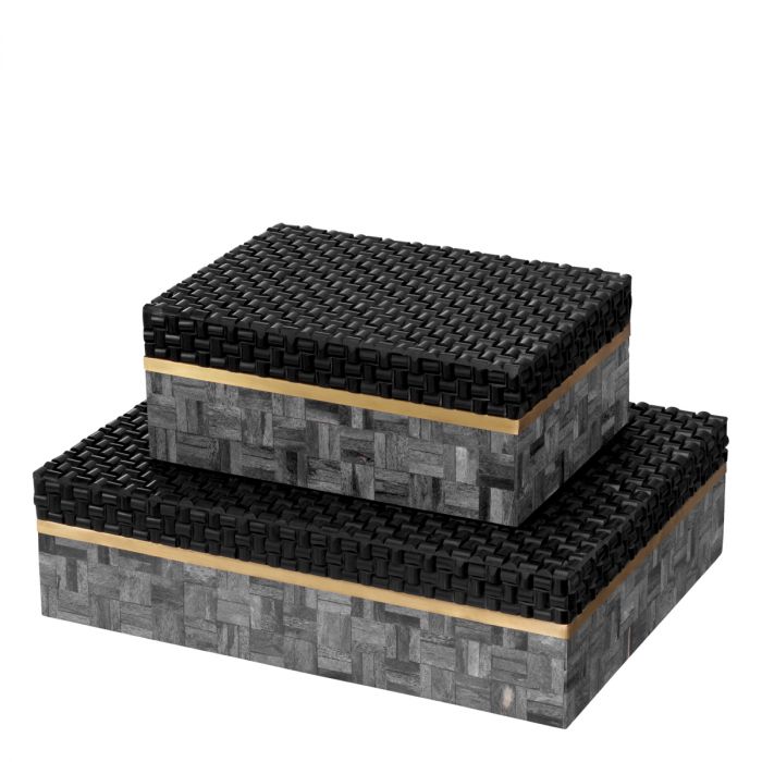 Box Seaside L black grey