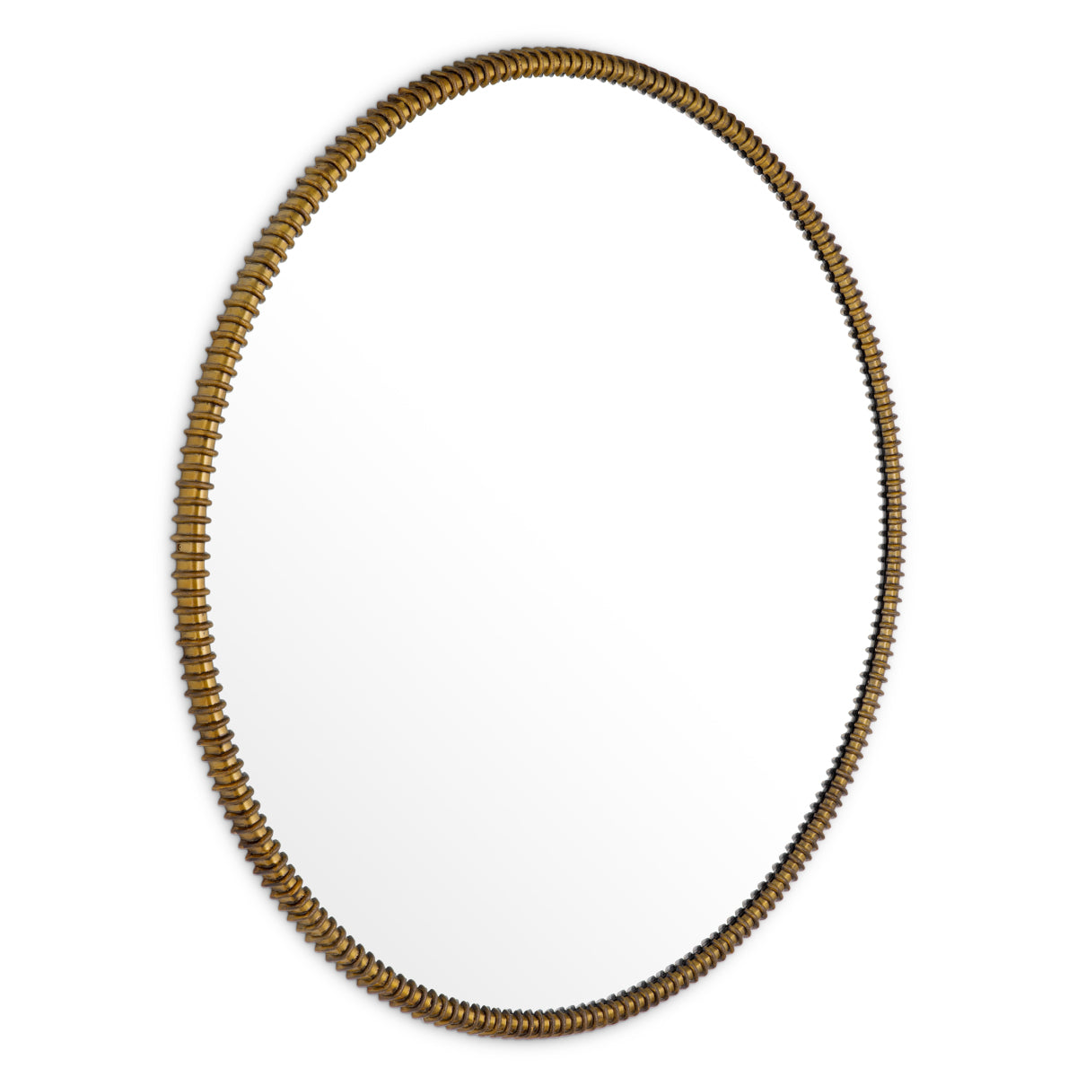Round Vintage Brass Mirror Vezzola | Eichholtzmh.com
