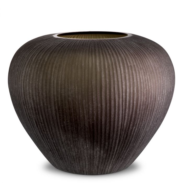 Vase Bayly stone finish glass