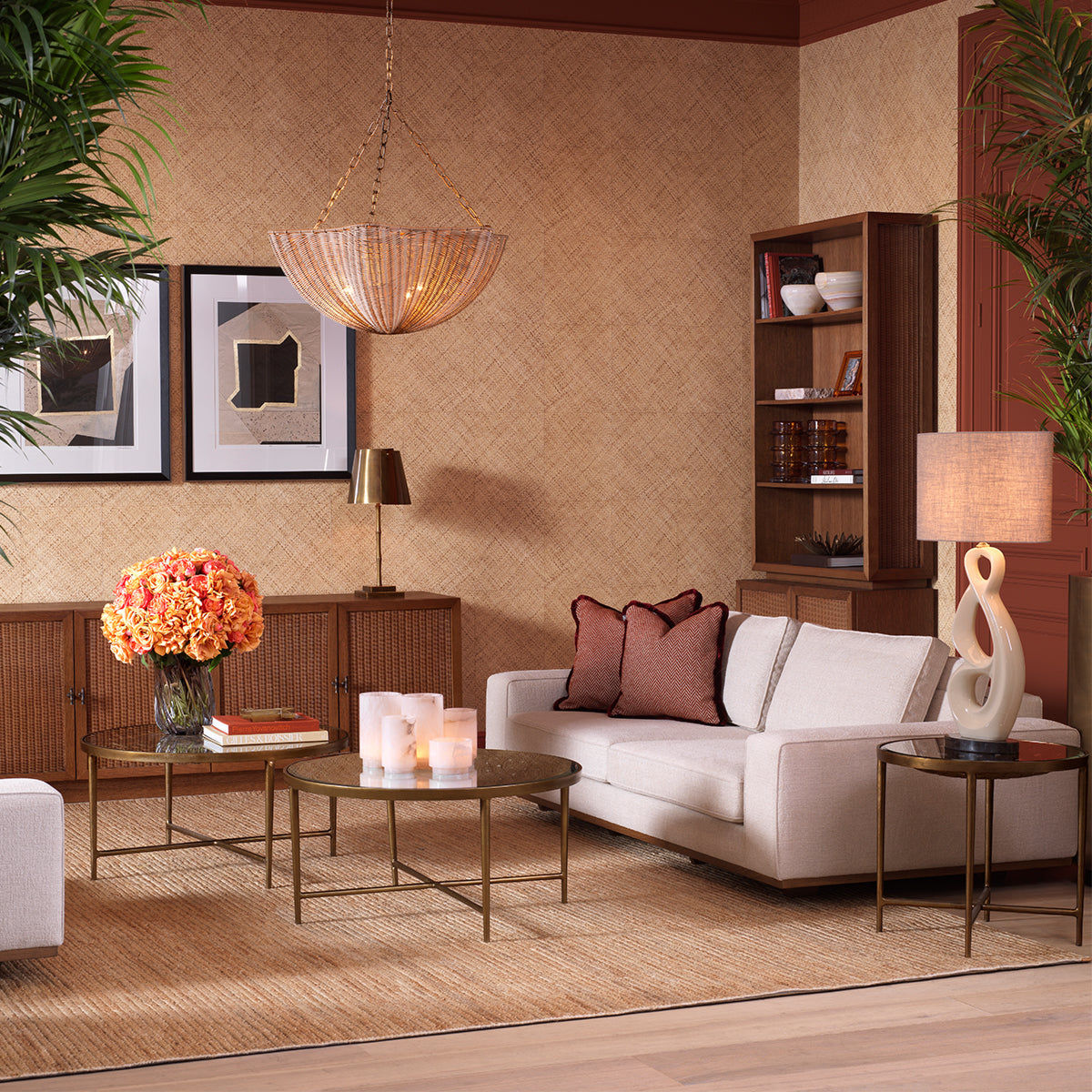Woven-Patterned Coffee Table Sorrento | Eichholtzmh.com 