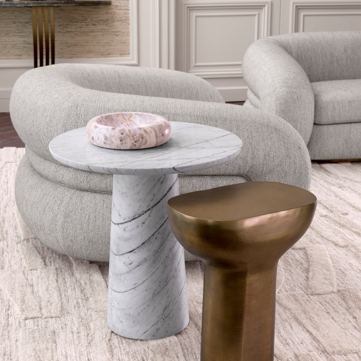 Brass Oval Side Table Cremona | Eichholtzmh.com