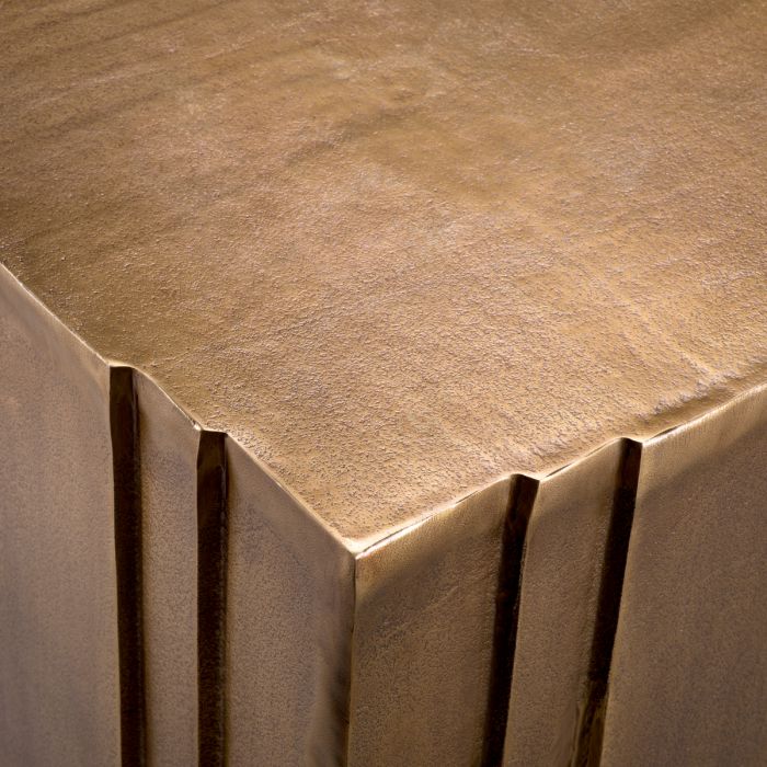 Side Table Gubbio antique brass finish