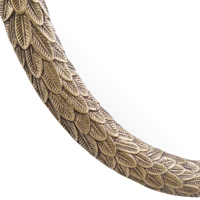 Mirror Soave antique brass finish