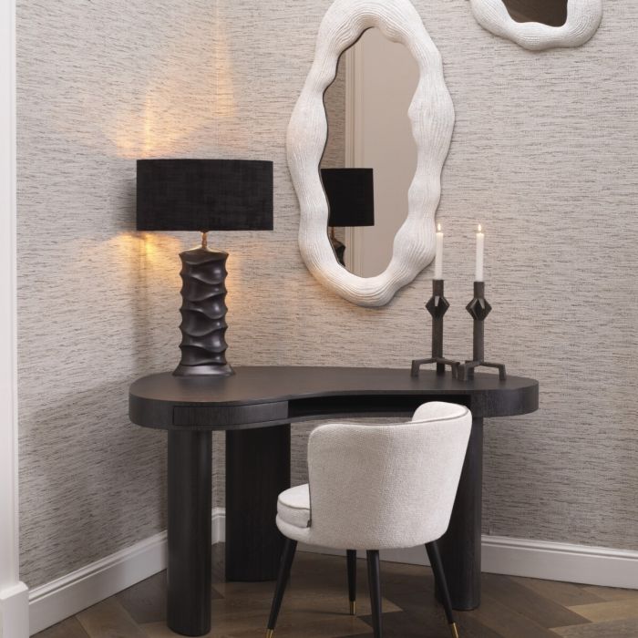 Desk Vence charcoal grey oak veneer