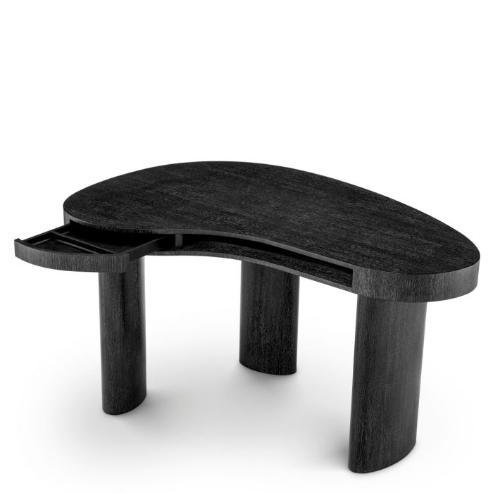 Desk Vence charcoal grey oak veneer