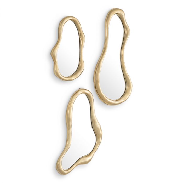 Mirror Viterbo gold finish set of 3