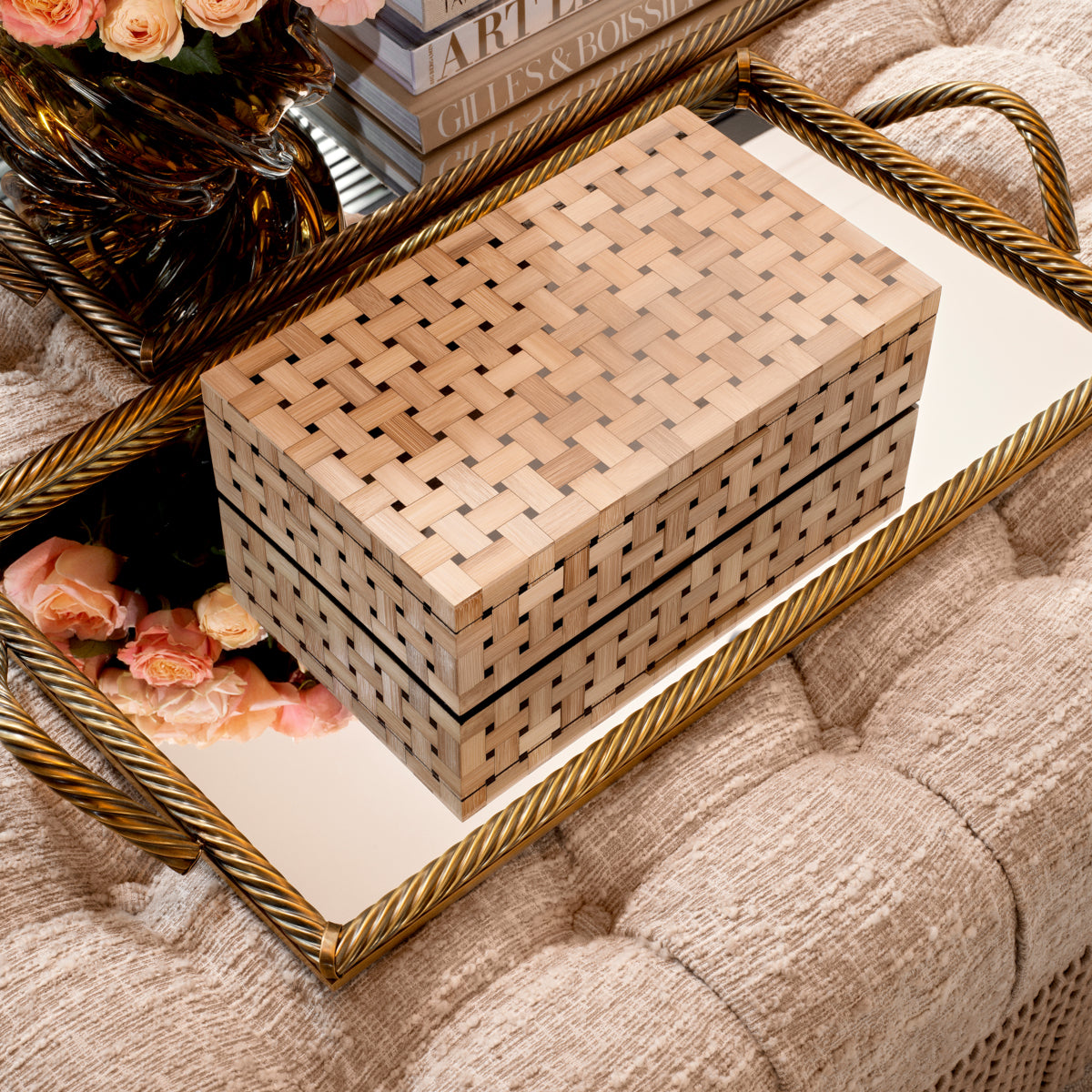 Vintage Brass Rectangular Tray Salvi | Eichholtzmh.com