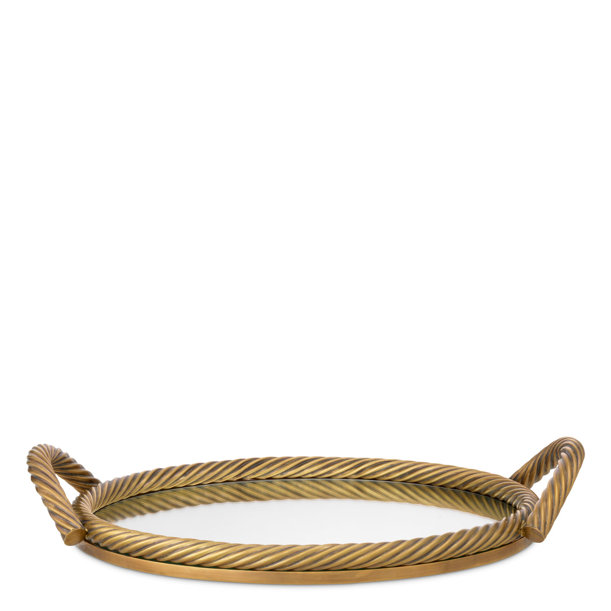 Vintage Brass Round Tray Salvi | Eichholtzmh.com