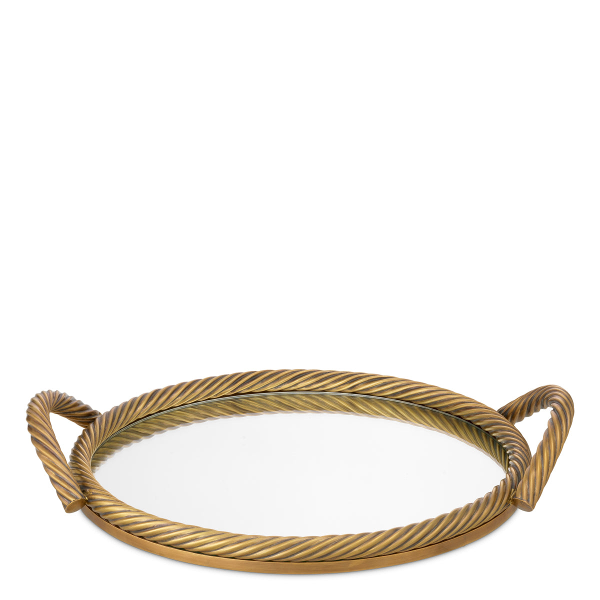 Vintage Brass Round Tray Salvi | Eichholtzmh.com
