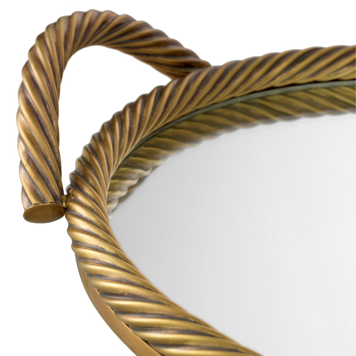 Vintage Brass Round Tray Salvi | Eichholtzmh.com