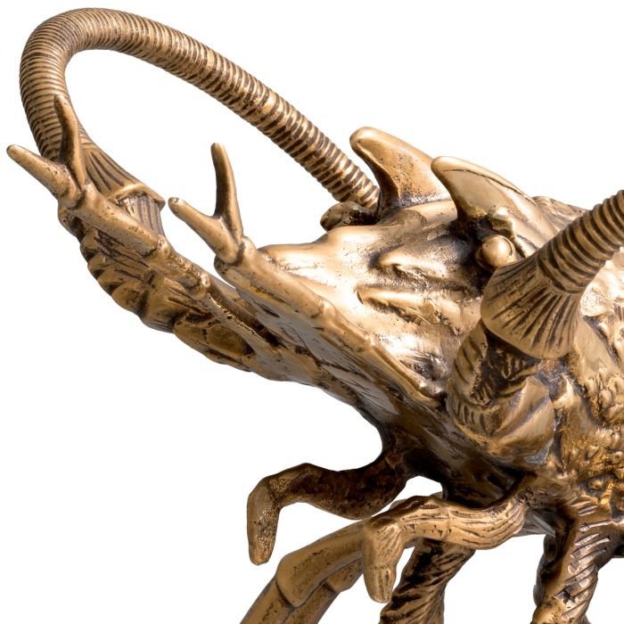 Object Lobster vintage brass finish