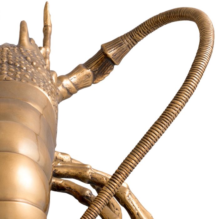 Object Lobster vintage brass finish
