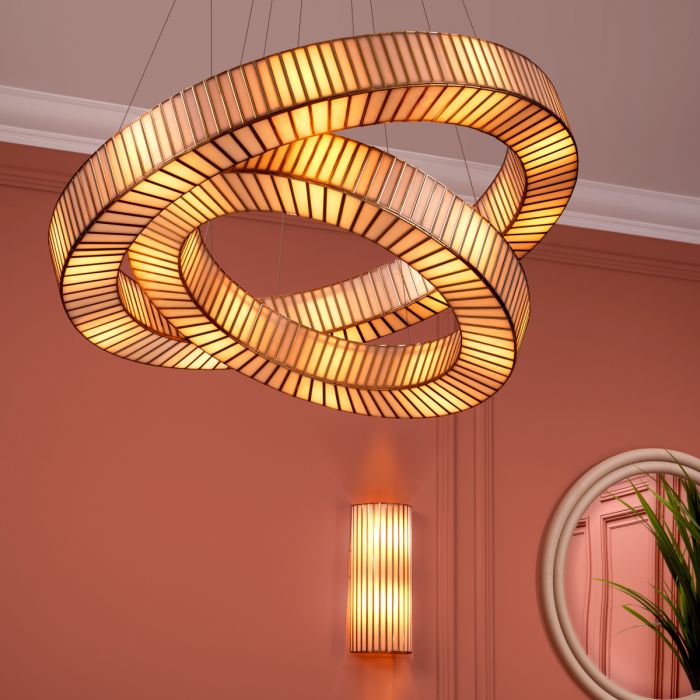 Chandelier Monari antique brass finish