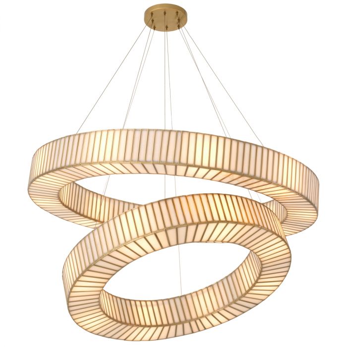 Chandelier Monari antique brass finish