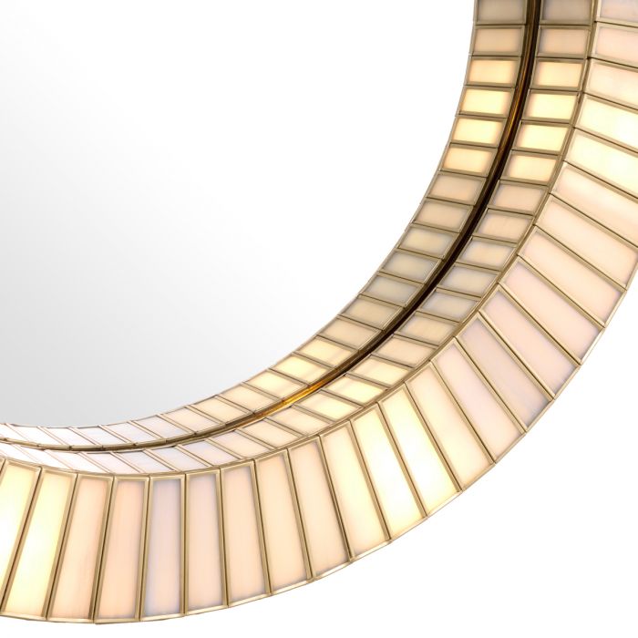 Mirror Monari with light antique brass finish