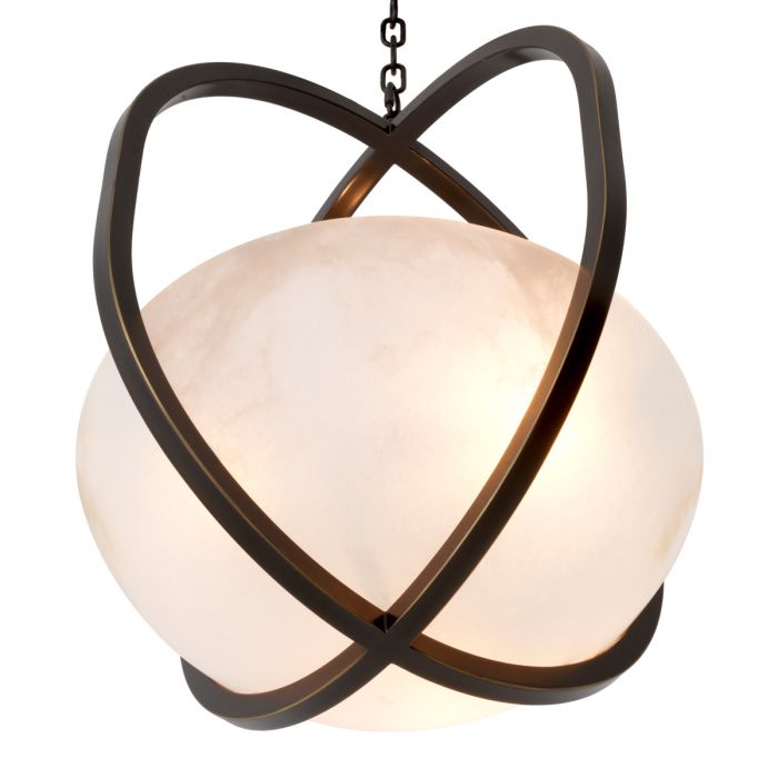 Chandelier Scapa bronze highlight finish alabaster