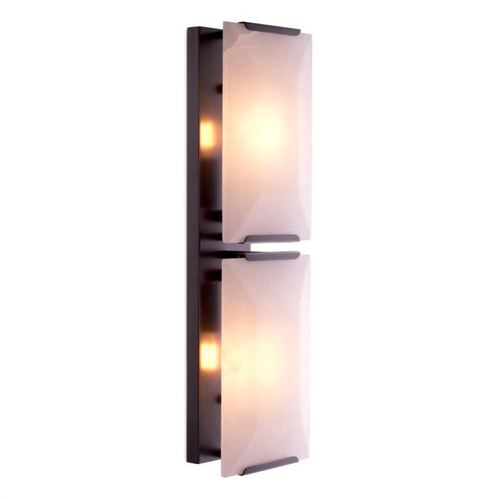 Wall Lamp Ortiz bronze highlight finish alabaster
