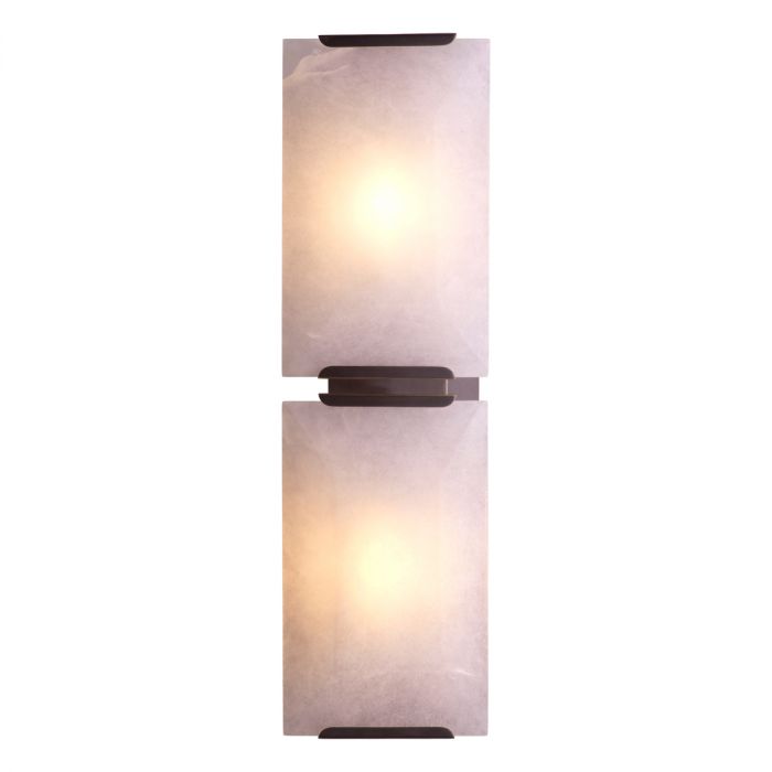 Wall Lamp Ortiz bronze highlight finish alabaster