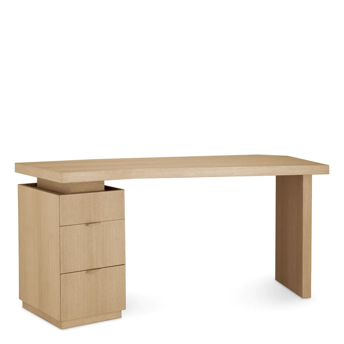 Natural Oak 3-Drawer Desk Sarah | Eichholtzmh.com