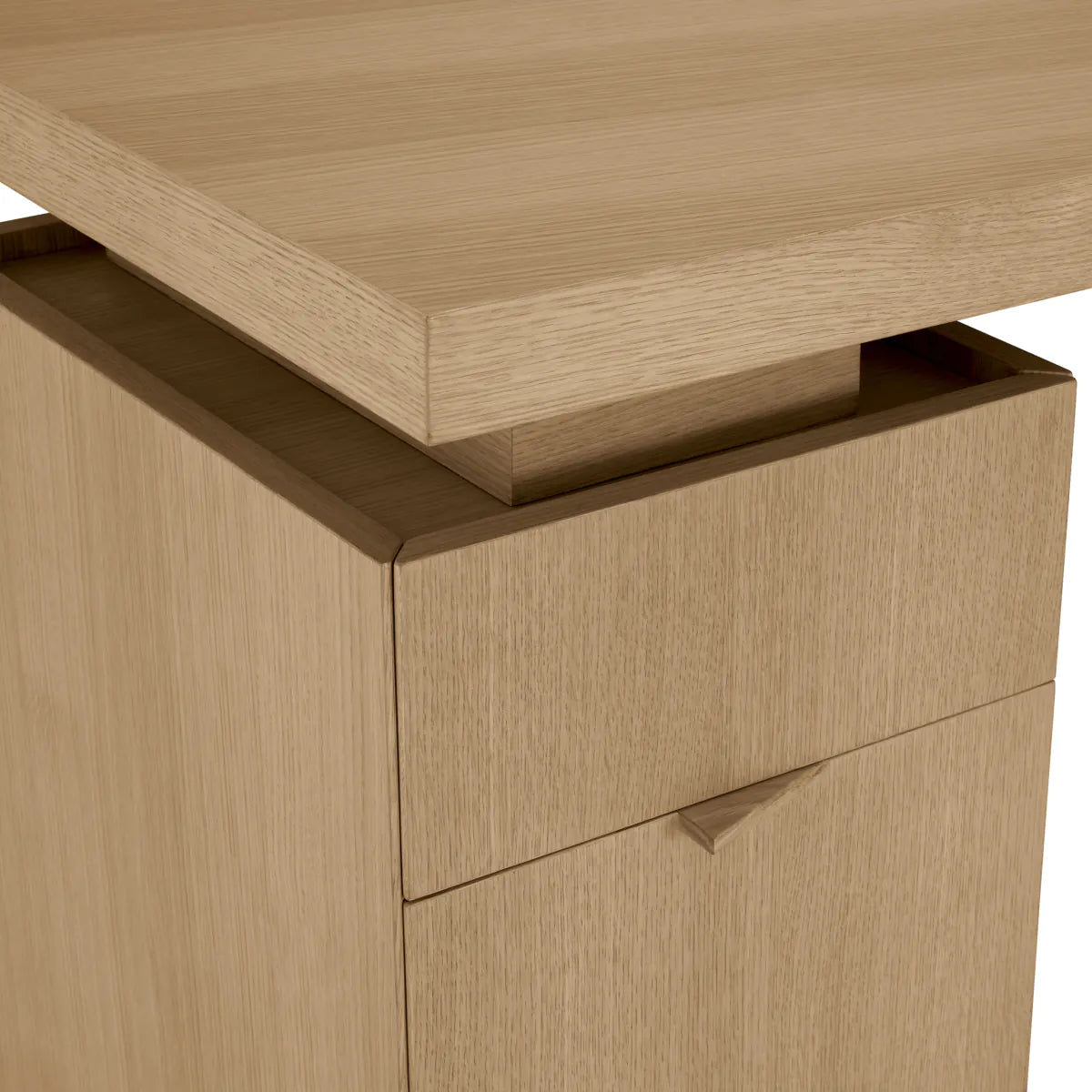 Natural Oak 3-Drawer Desk Sarah | Eichholtzmh.com