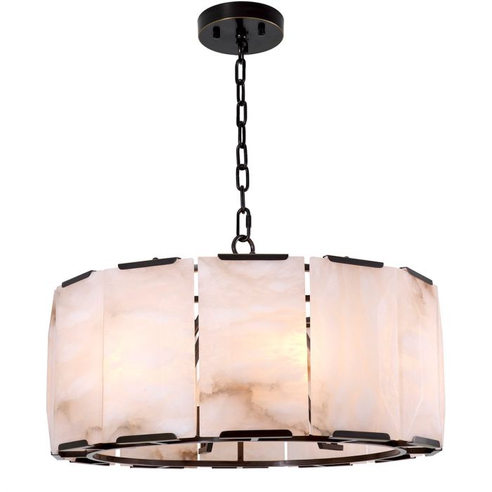 Chandelier Ortiz bronze highlight finish alabaster