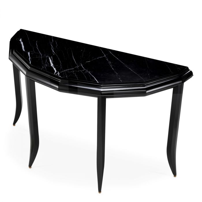 Console Table Javier waxed black finish
