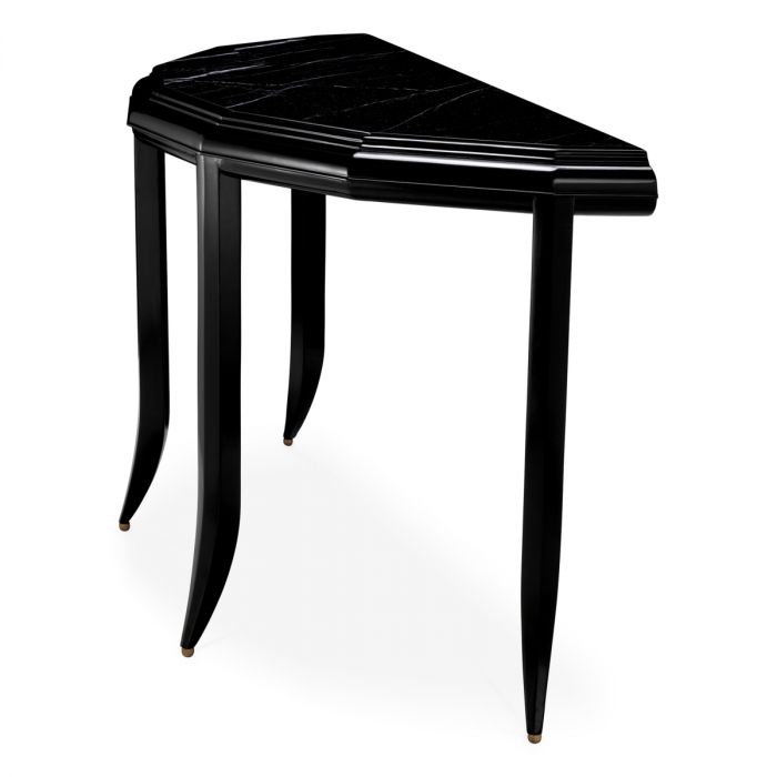 Console Table Javier waxed black finish