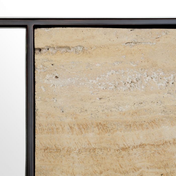 Mirror Cosimo travertine bronze finish