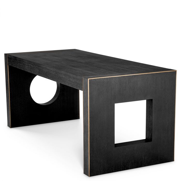 Desk Rovigo charcoal grey oak veneer