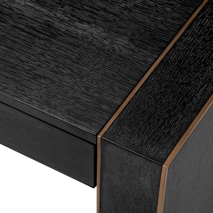 Desk Rovigo charcoal grey oak veneer