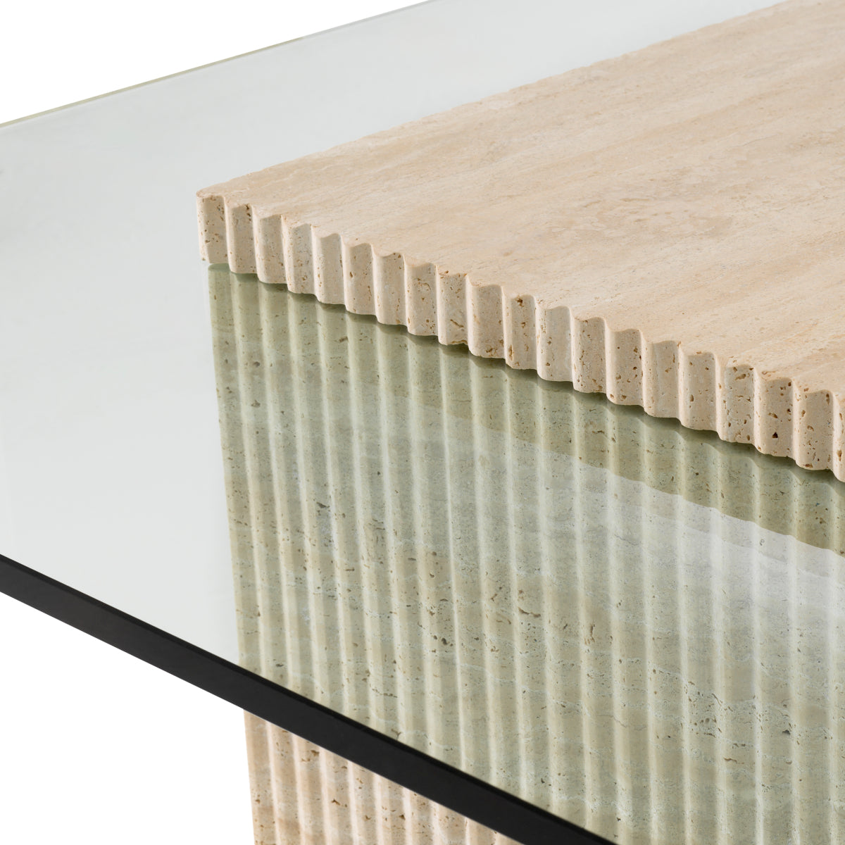 Travertine Pedestal Coffee Table Brindisi | Eichholtzmh.com
