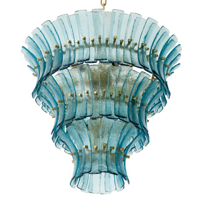 Chandelier Toscano blue glass