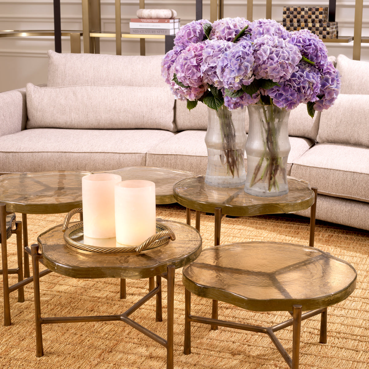 Frosted Glass Coffee Tables (3) Baldovini | Eichholtzmh.com 