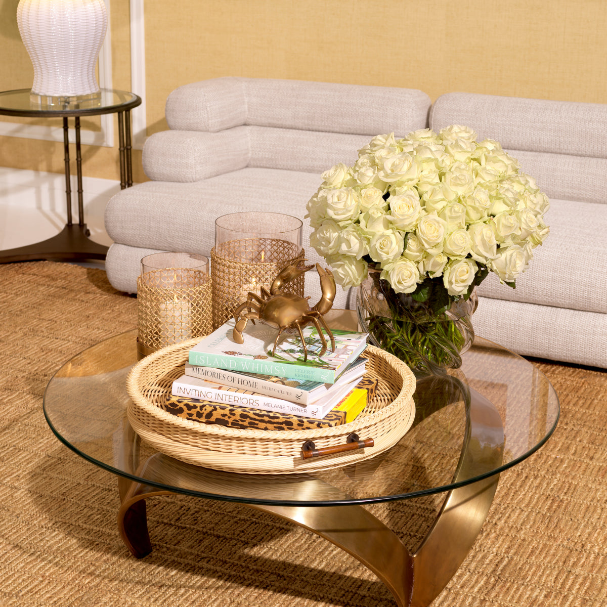 Natural Rattan Round Tray Vimini | Eichholtzmh.com