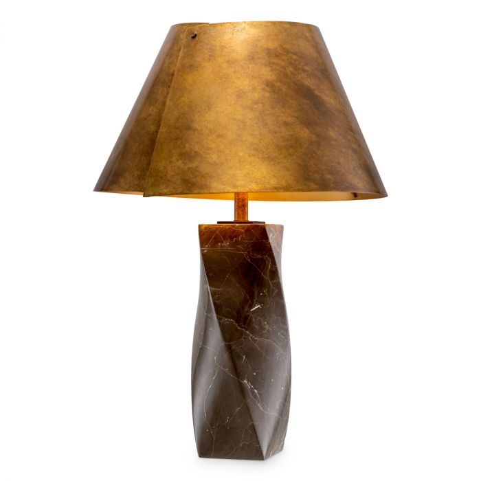 Table Lamp Camelia coffee marble