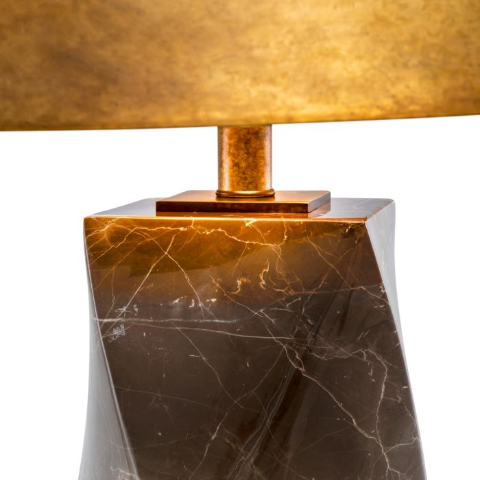 Table Lamp Camelia coffee marble