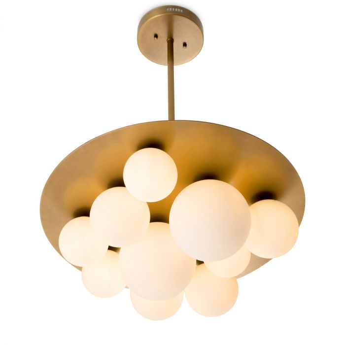 Chandelier Orsini white glass