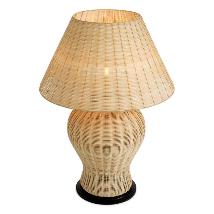 Table Lamp Dupoint natural rattan incl shade