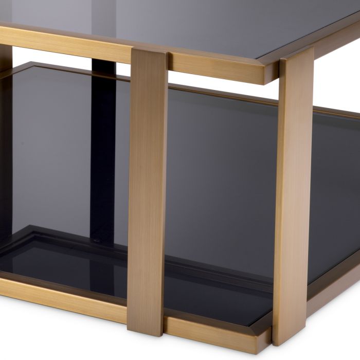 Coffee Table Clio brushed brass finish