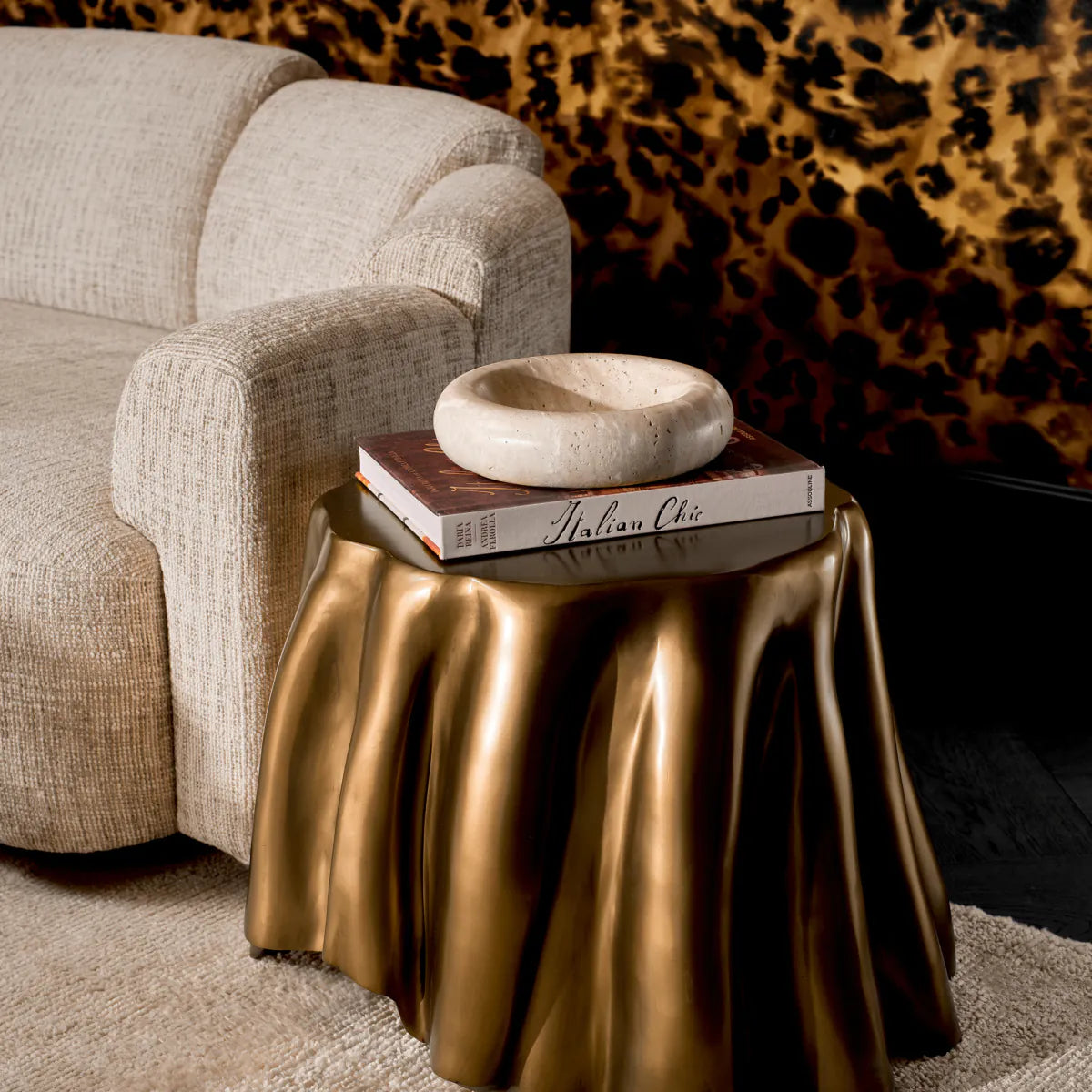 Vintage Brass Side Table Chabot | Eichholtzmh.com