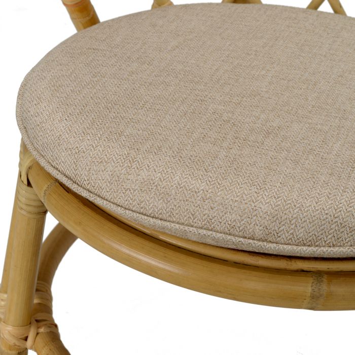 Dining Chair Alvaro natural rattan incl cushion