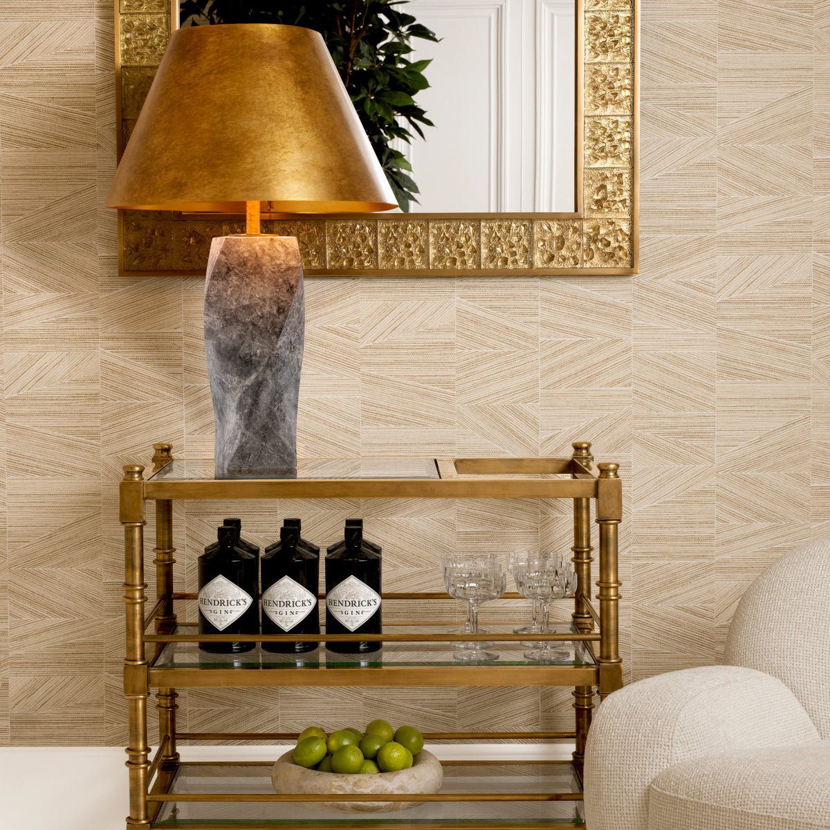 Vintage Brass Table Lamp Camelia | Eichholtzmh.com