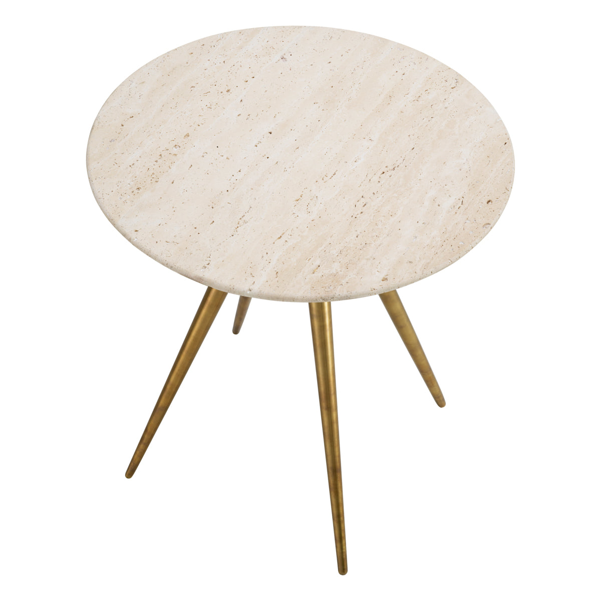 Round Travertine Side Table Ranco | Eichholtzmh.com