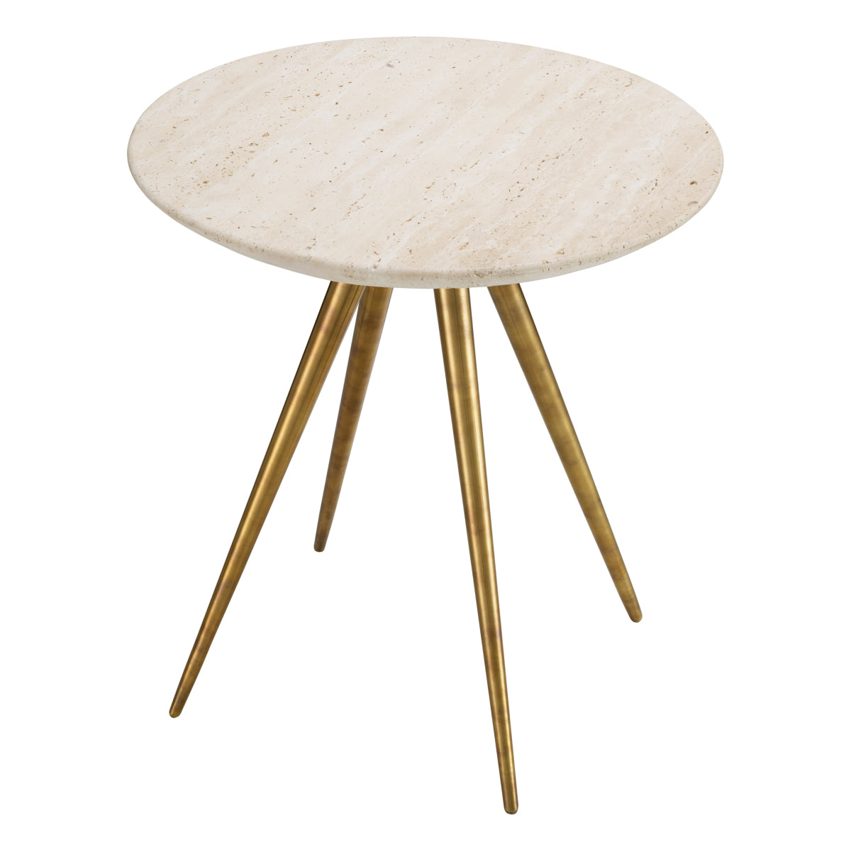 Round Travertine Side Table Ranco | Eichholtzmh.com