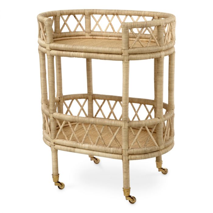 Trolley Dorini natural rattan